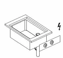 Бразиера - тиган за панировка без капак за вграждане - 1х12л.