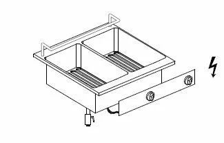 Фритюрник за вграждане - електрически - 2х13л. Фритюрник за вграждане - електрически - 2х13л.