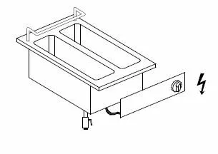 Фритюрник за вграждане - електрически - 2х8л.