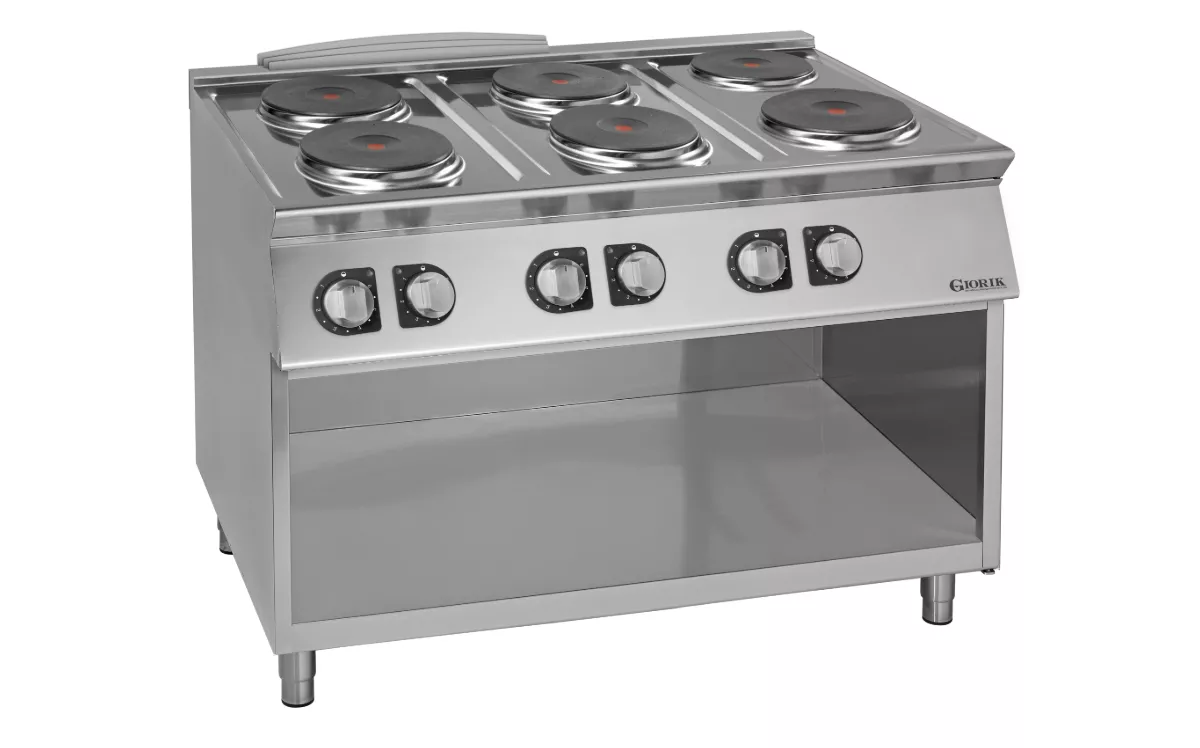 6 Round Plate Electric Hob on Open Base Cabinet 6 Round Plate Electric Hob on Open Base Cabinet