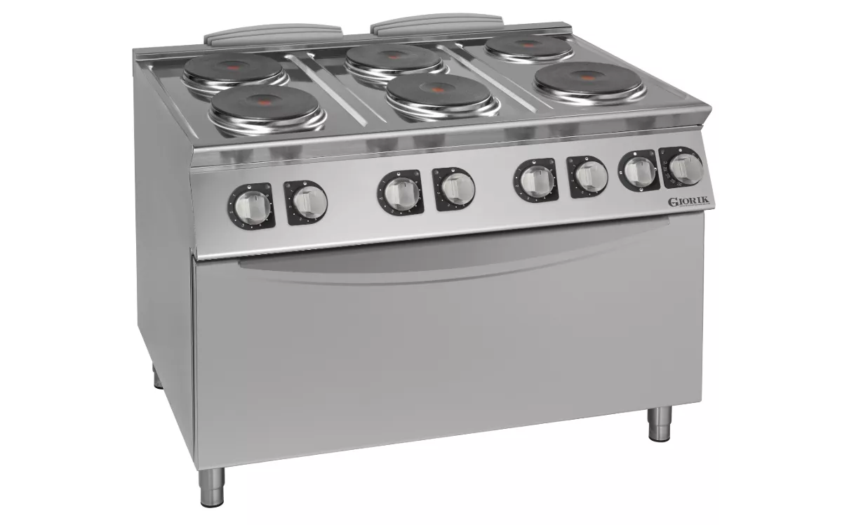 6 ROUND PLATE ELECTRIC HOB ON MAXI ELECTRIC OVEN