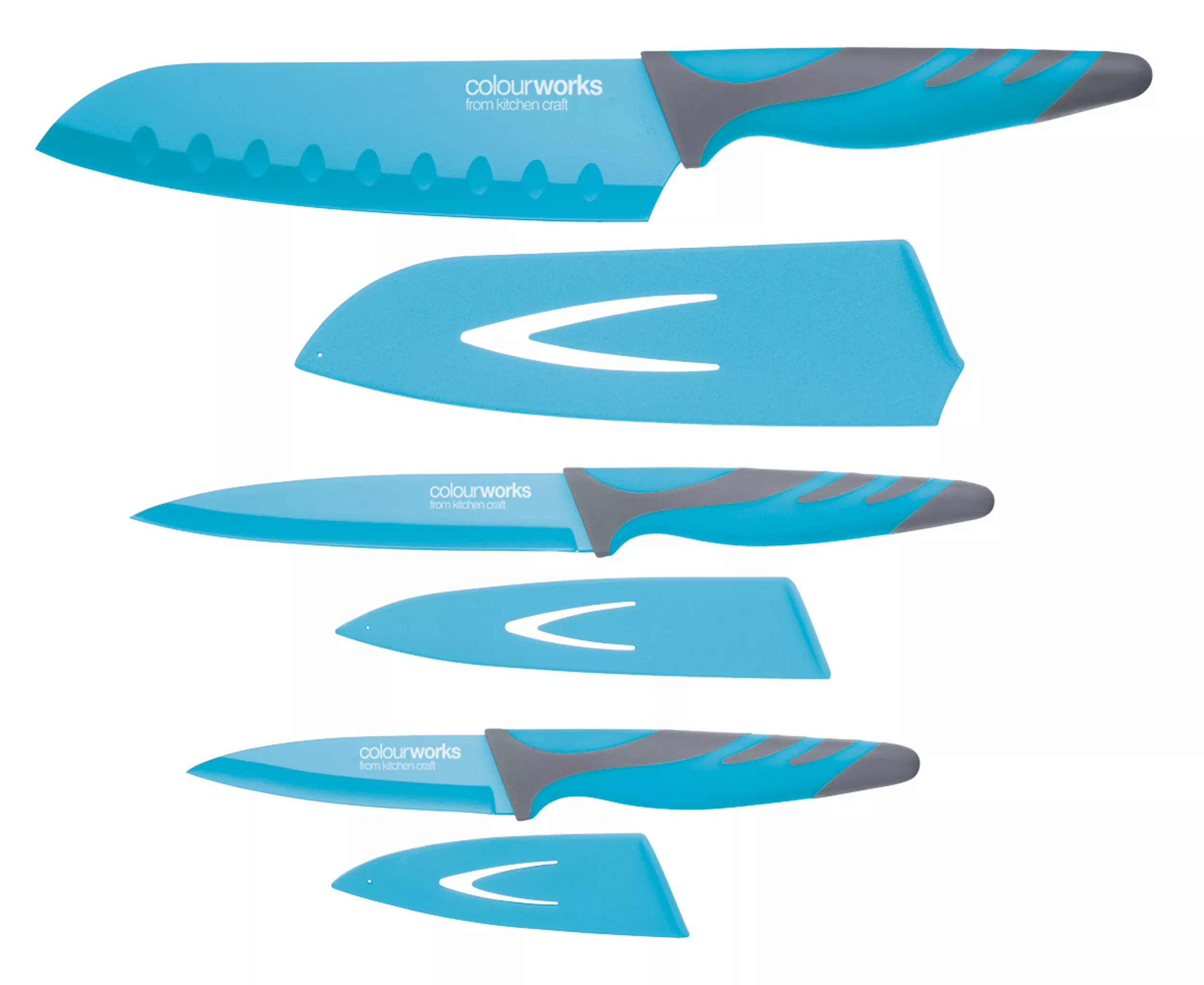 Set 3pc. kitchen knives - blue