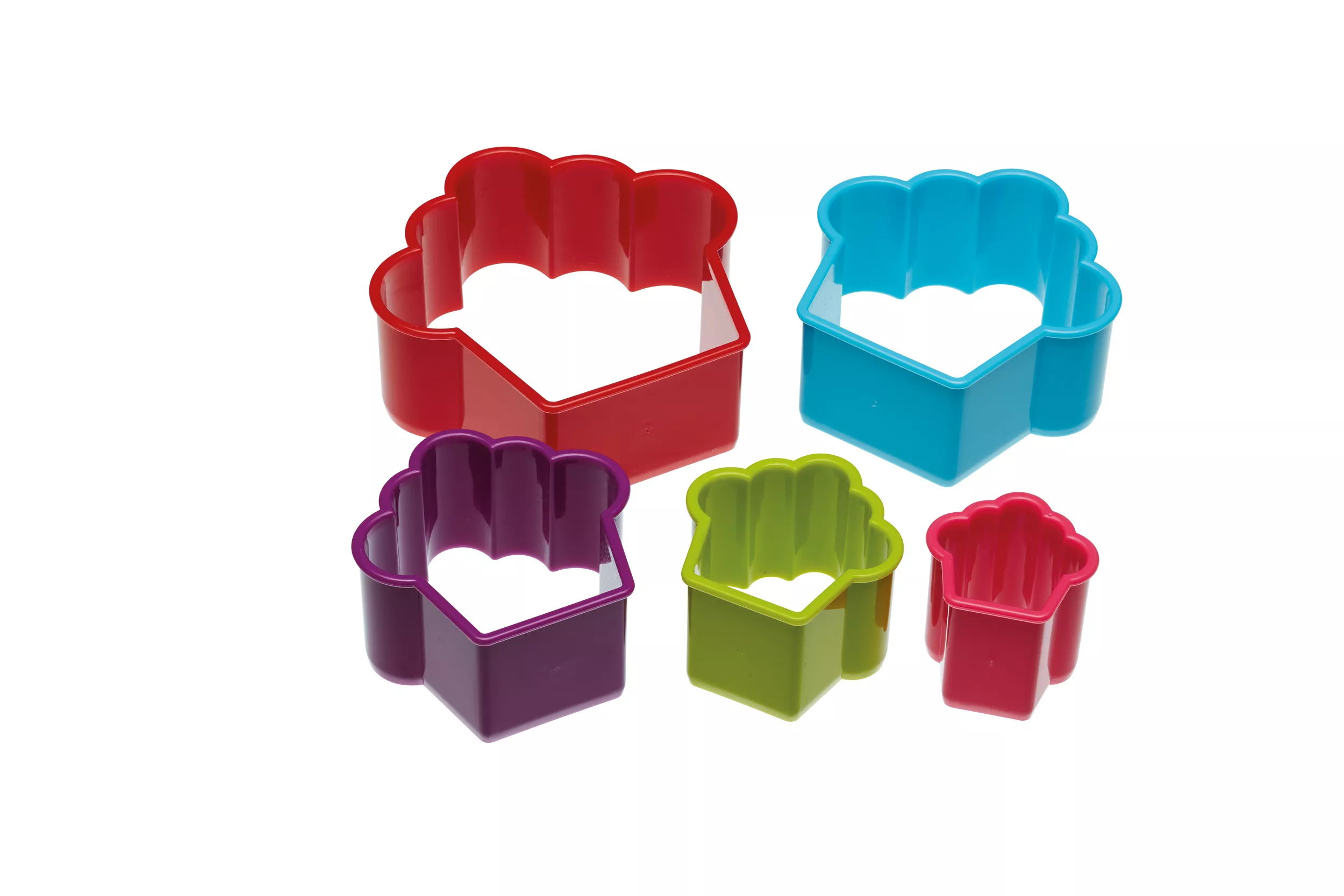 Комплект 5бр. форми за рязане на тесто - кексче