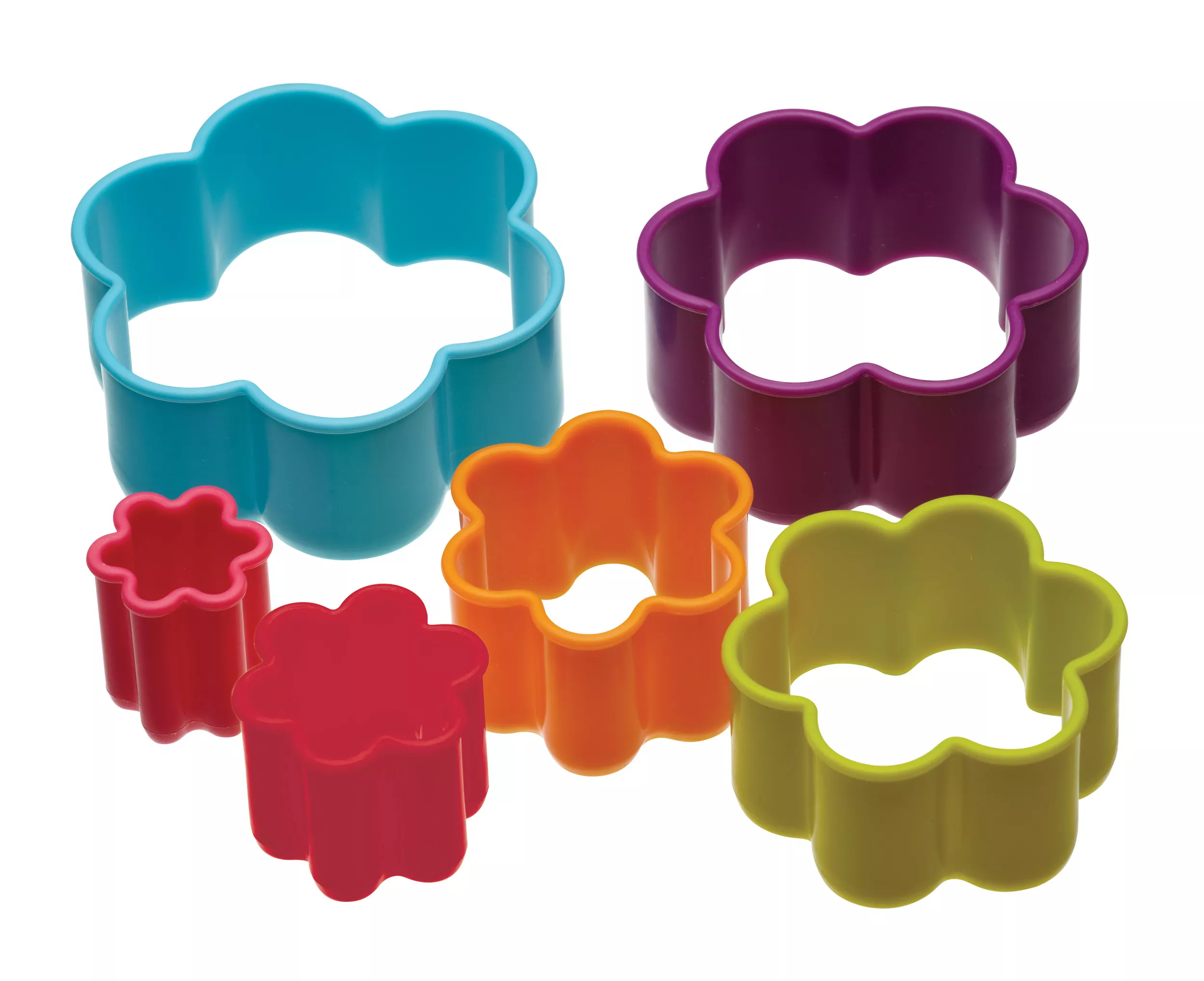 Комплект 6бр. форми за рязане на тесто - цвете