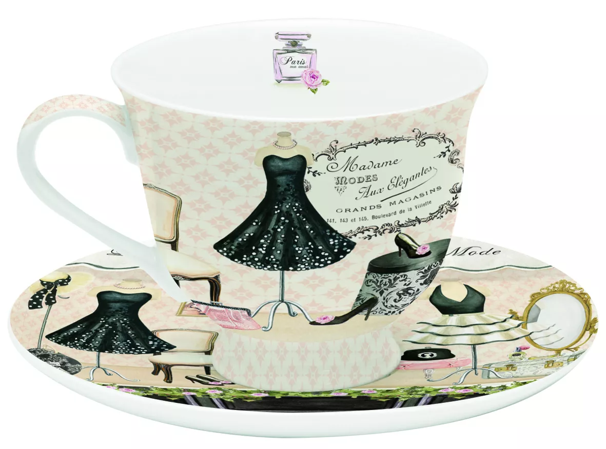 Комплект чашка с чинийка за чай