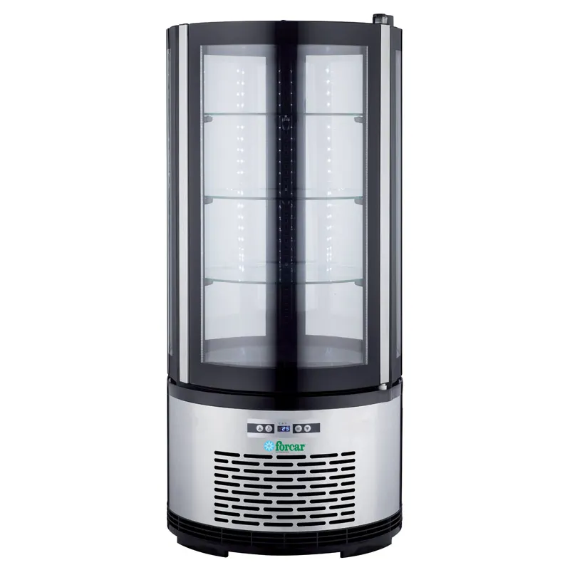 Refrigerated Display Case with Rounded Glass Refrigerated Display Case with Rounded Glass