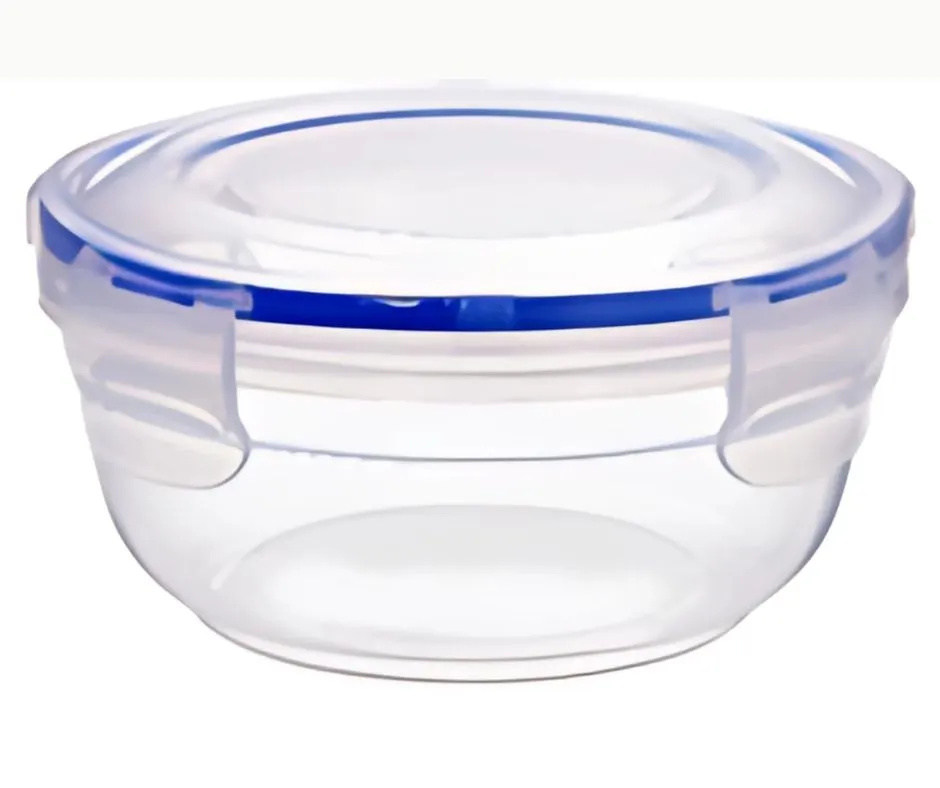 Кутия за съхранение на храни - пластмасови, кръгла. Комплект от 4бр. Капацитет: 1х400мл, 1х800мл, 1х1350мл, 1х2250мл.