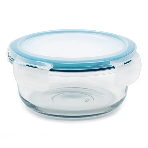 Кутия за съхранение на храни - стъклена, кръгла