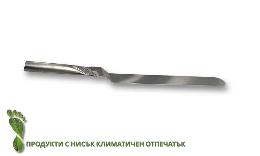 Лопатка за декорация от нераждаема стомана със заоблен връх 15x0.25x0.9