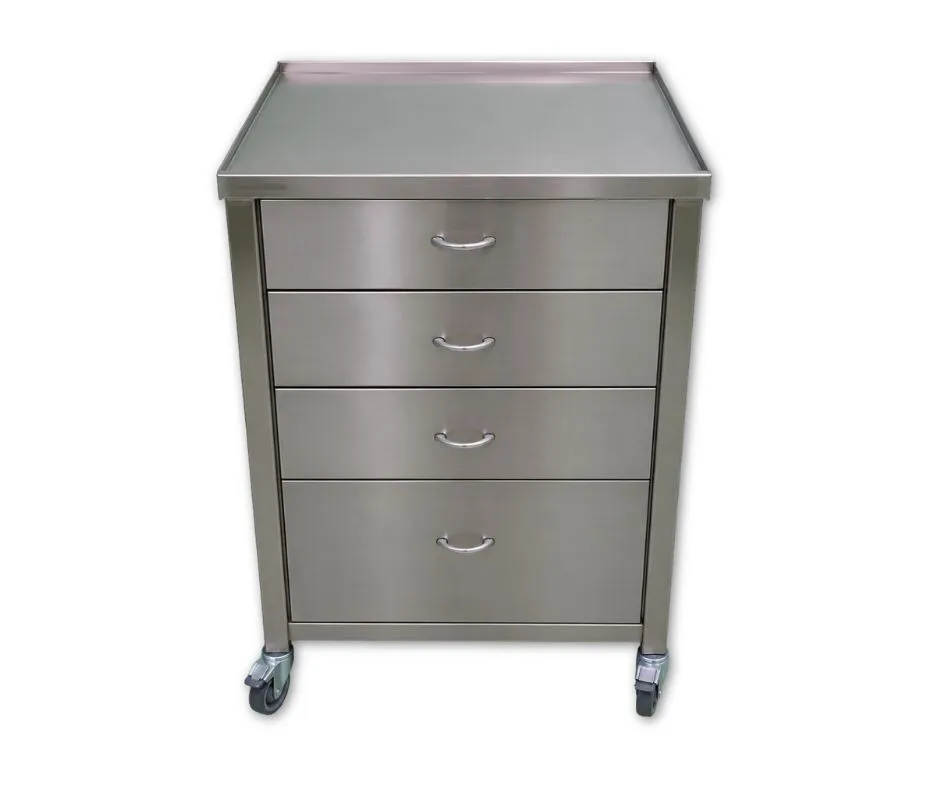 Work cabinet with four pull-out drawers.