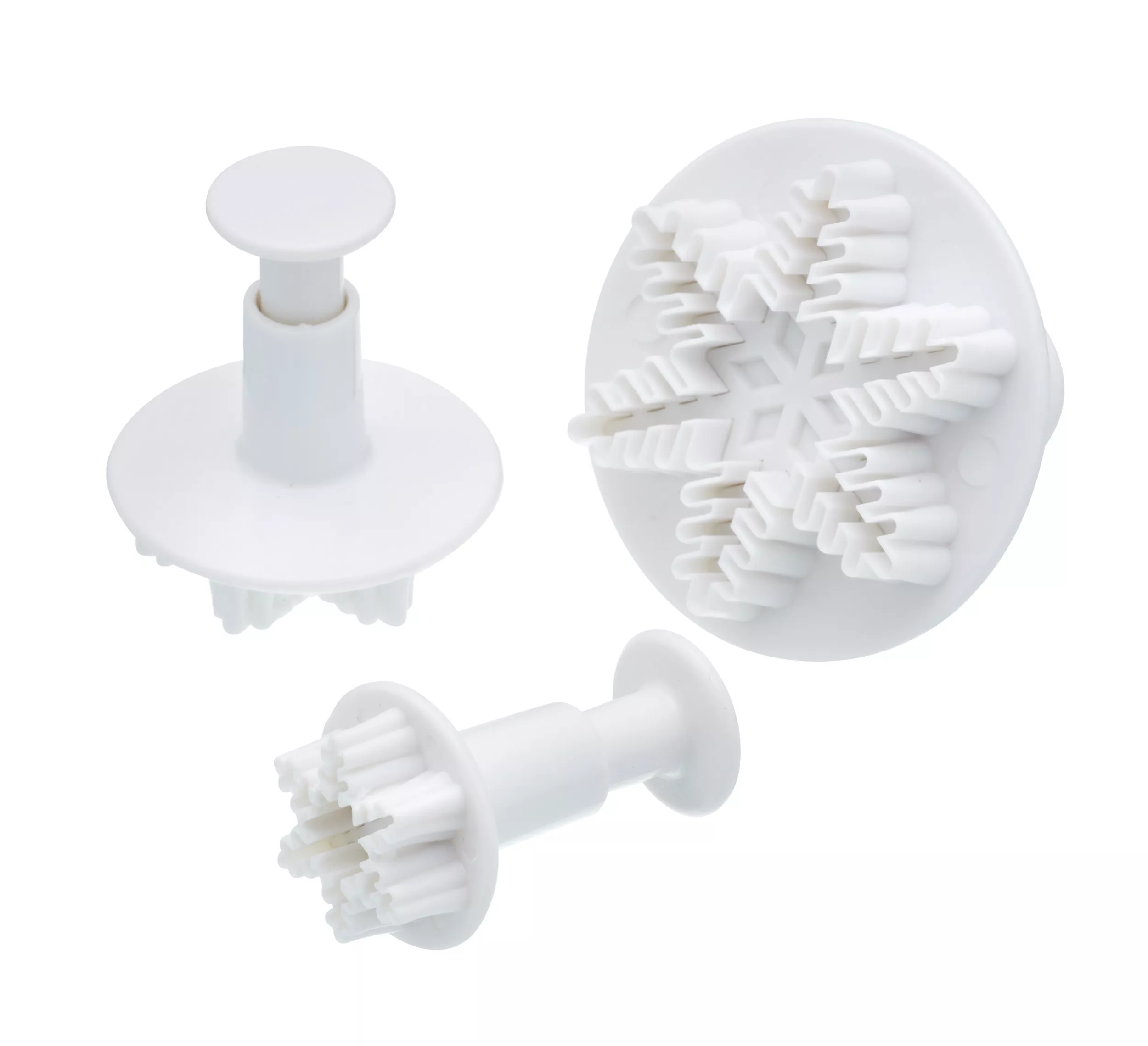Set 3pc. cutters with ejector - snowflake