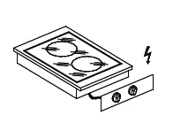 Котлони електрически - 2xø23см, стъклокерамични, за вграждане