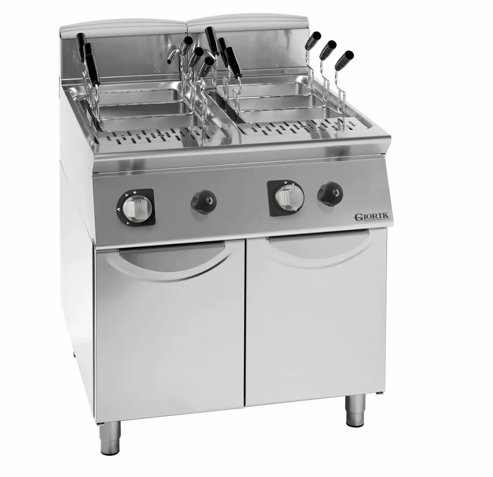 Уред за варене на паста с шкаф-база - газ, 2х26л. Уред за варене на паста с шкаф-база - газ, 2х26л.