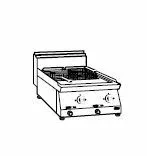 Electric Fryer - Built-in - 2x8l. Electric Fryer - Built-in - 2x8l.