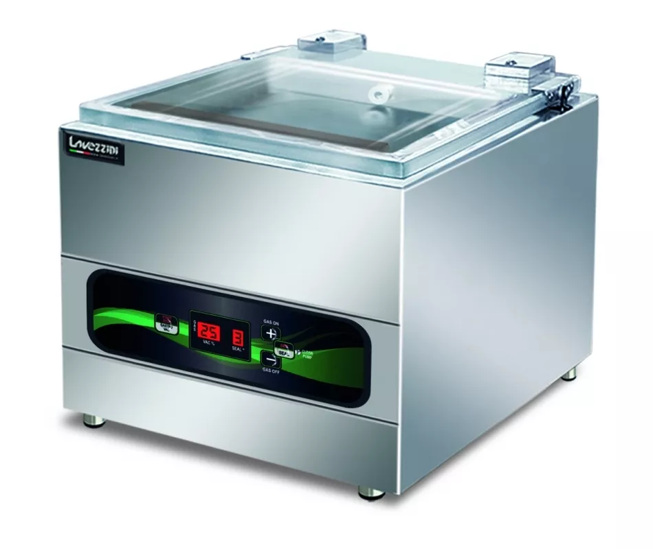 Вакуум машина с купол - вътрешно изтегляне, полуавтоматична Вакуум машина с купол - вътрешно изтегляне, полуавтоматична