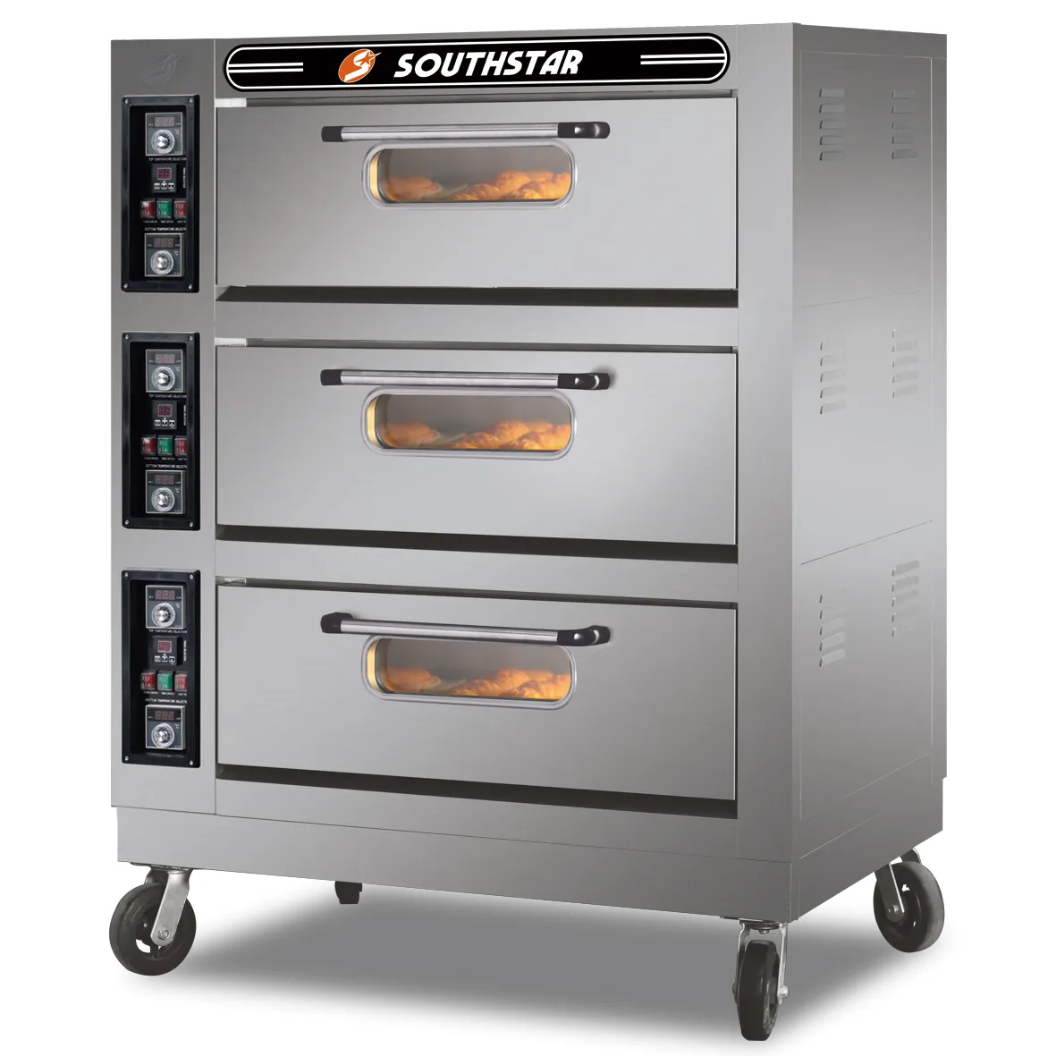 Електрическа пекарна с 3 камери за 6 тави YXD-60C 