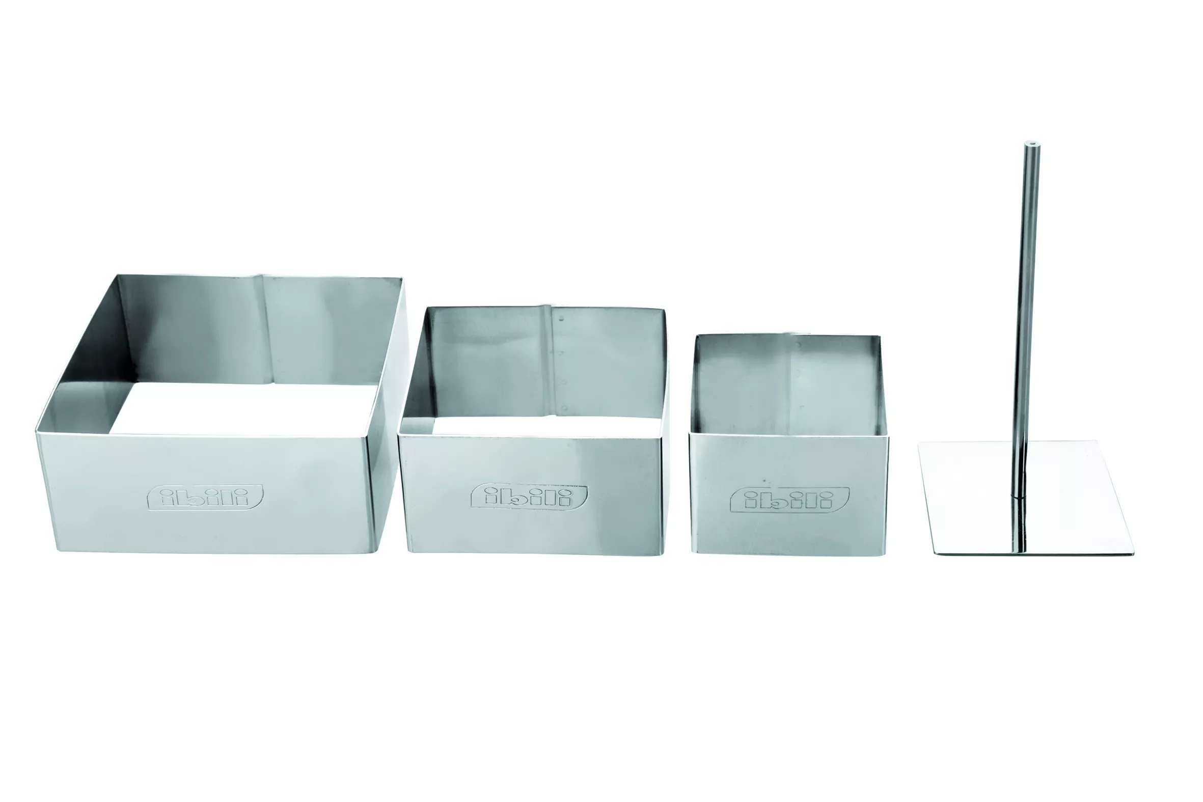 Комплект 3бр. рингове за гарнитура с избутвач - квадрат