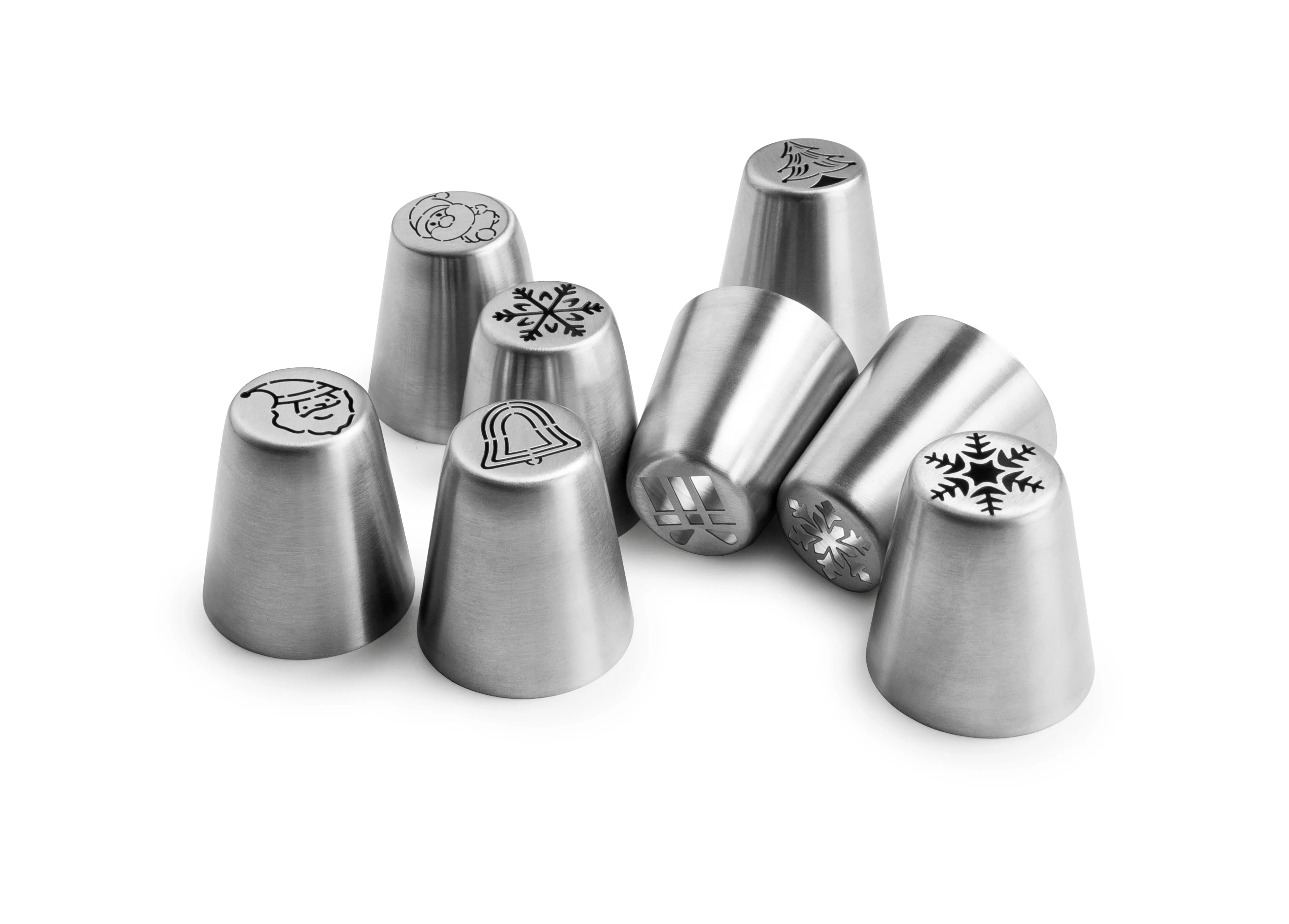 Set 8pc. christmas pastry tube