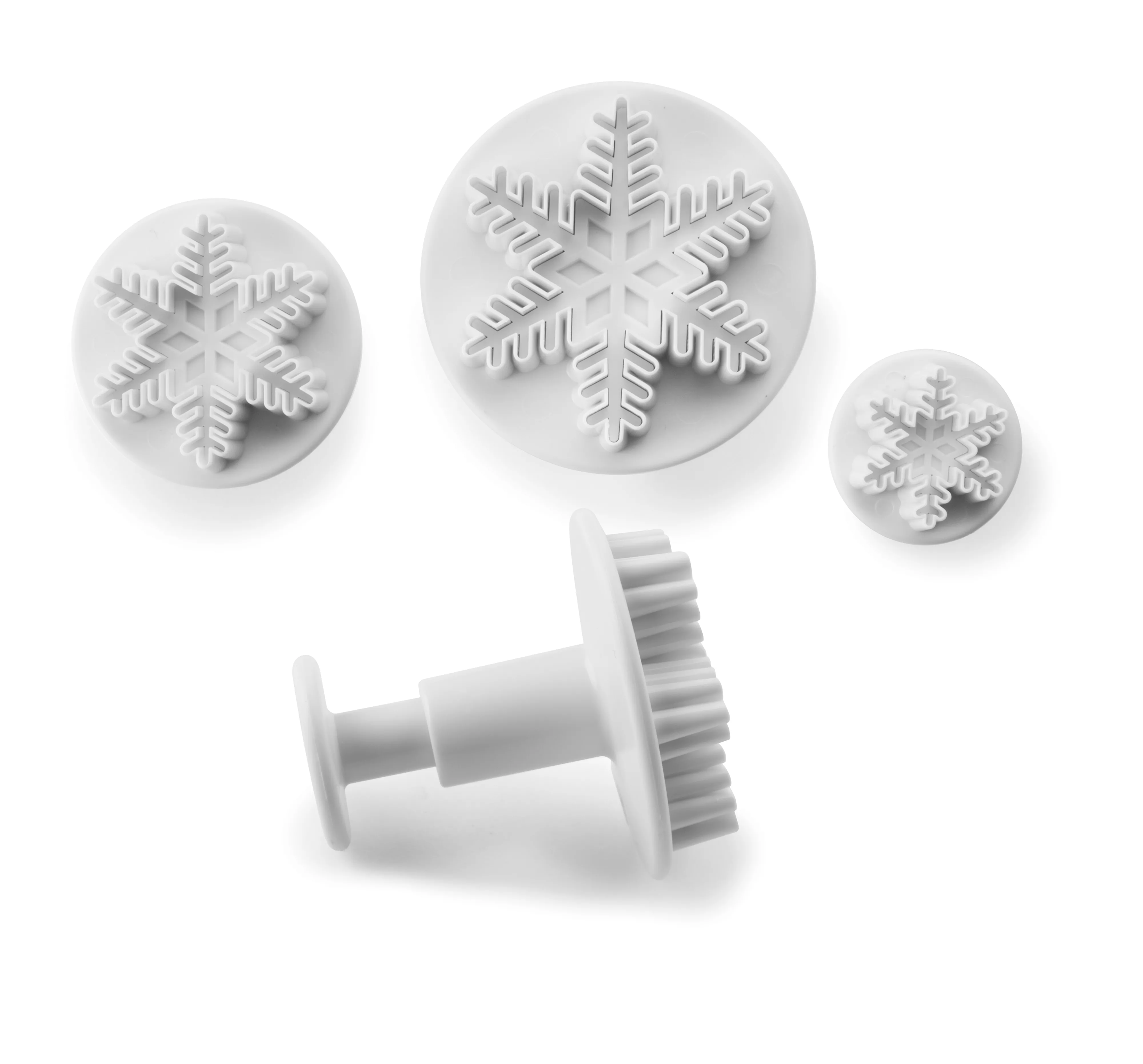 Set 3pc. cutters with ejector - snowflake
