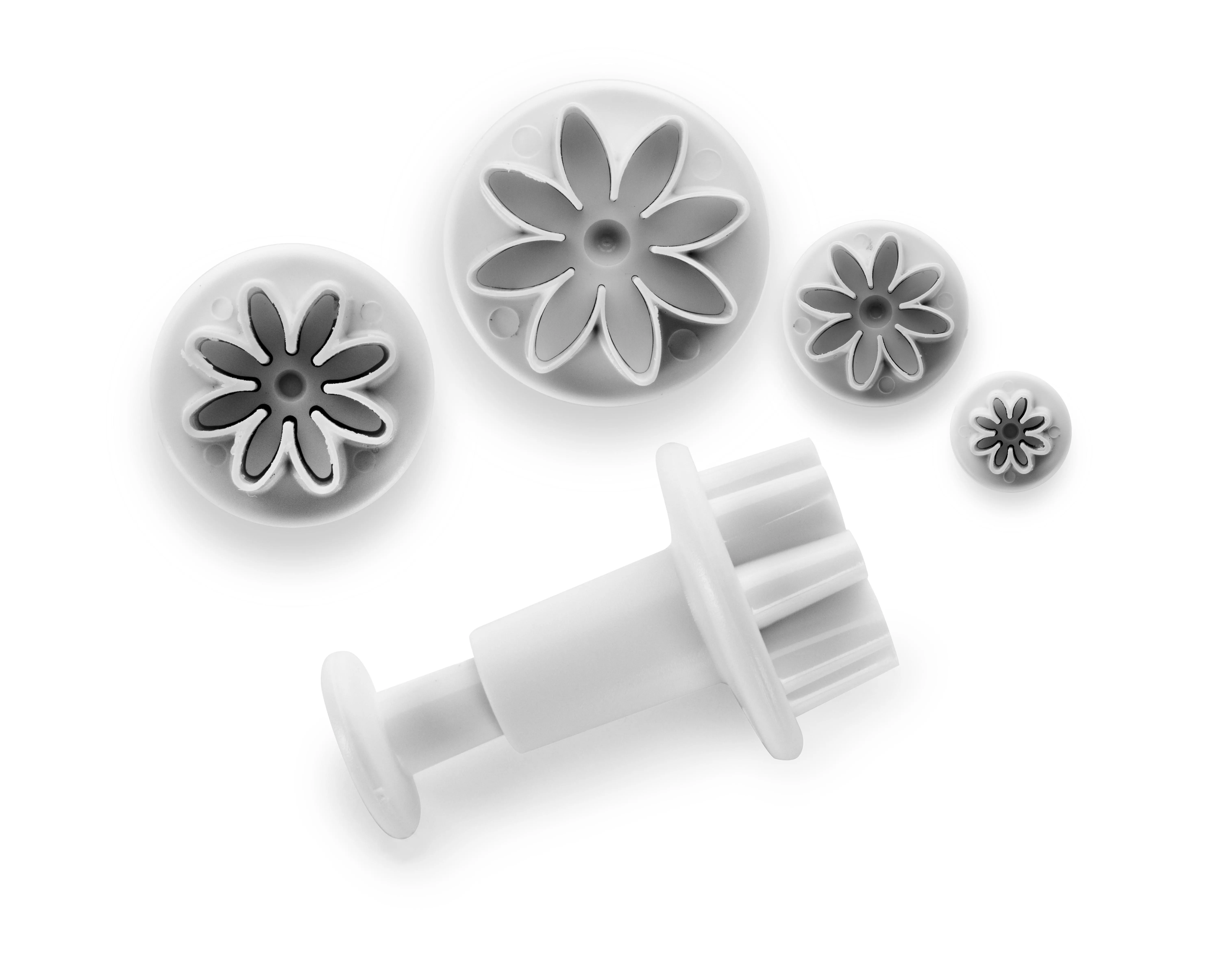 Set 4pc. cutters with ejector - daisy