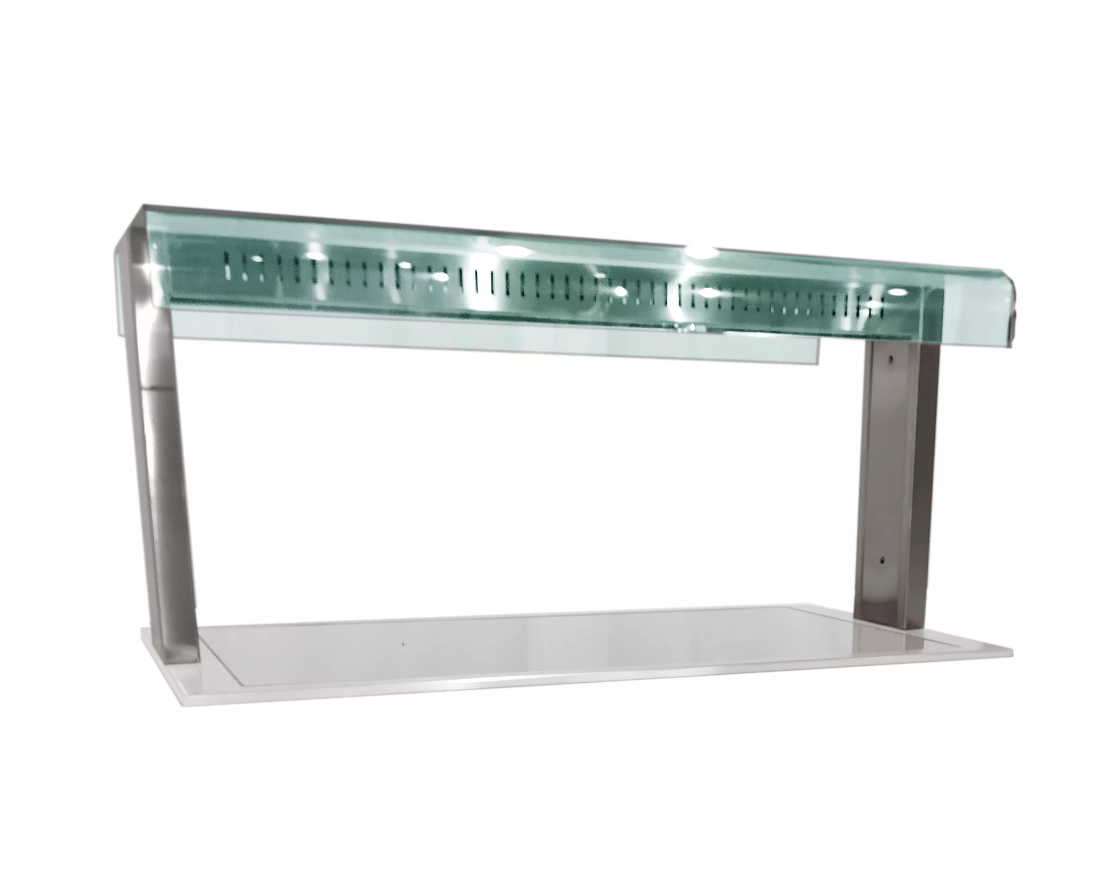 Heating and lighting upgrade for Block Table with double curved glass