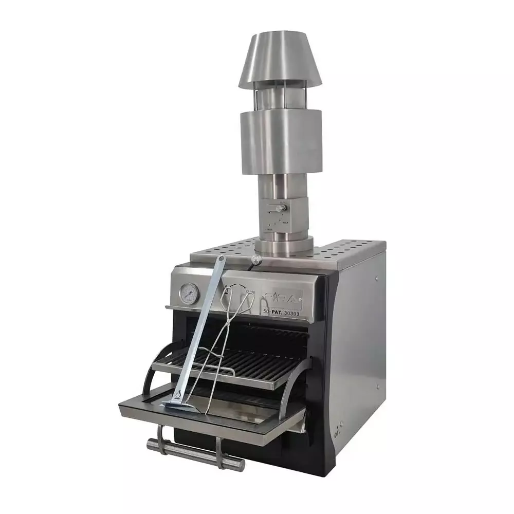 Фурна и барбекю на дървени въглища с падаща отваряема врата Pira 50 LUX