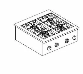 Котлони газ за вграждане. Четири горелки - 24kW