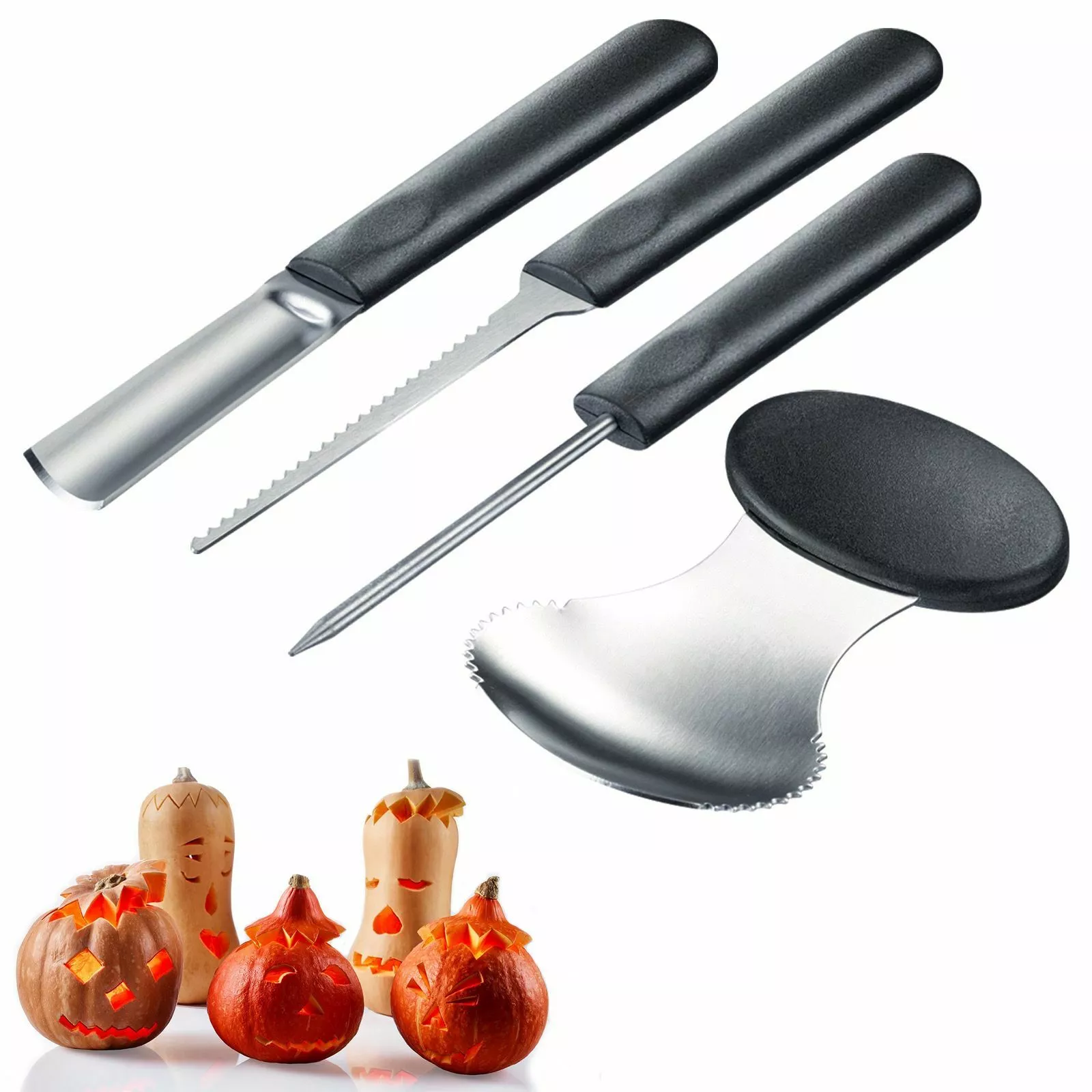 Pumpkin/watermelon carving set - 4pc.