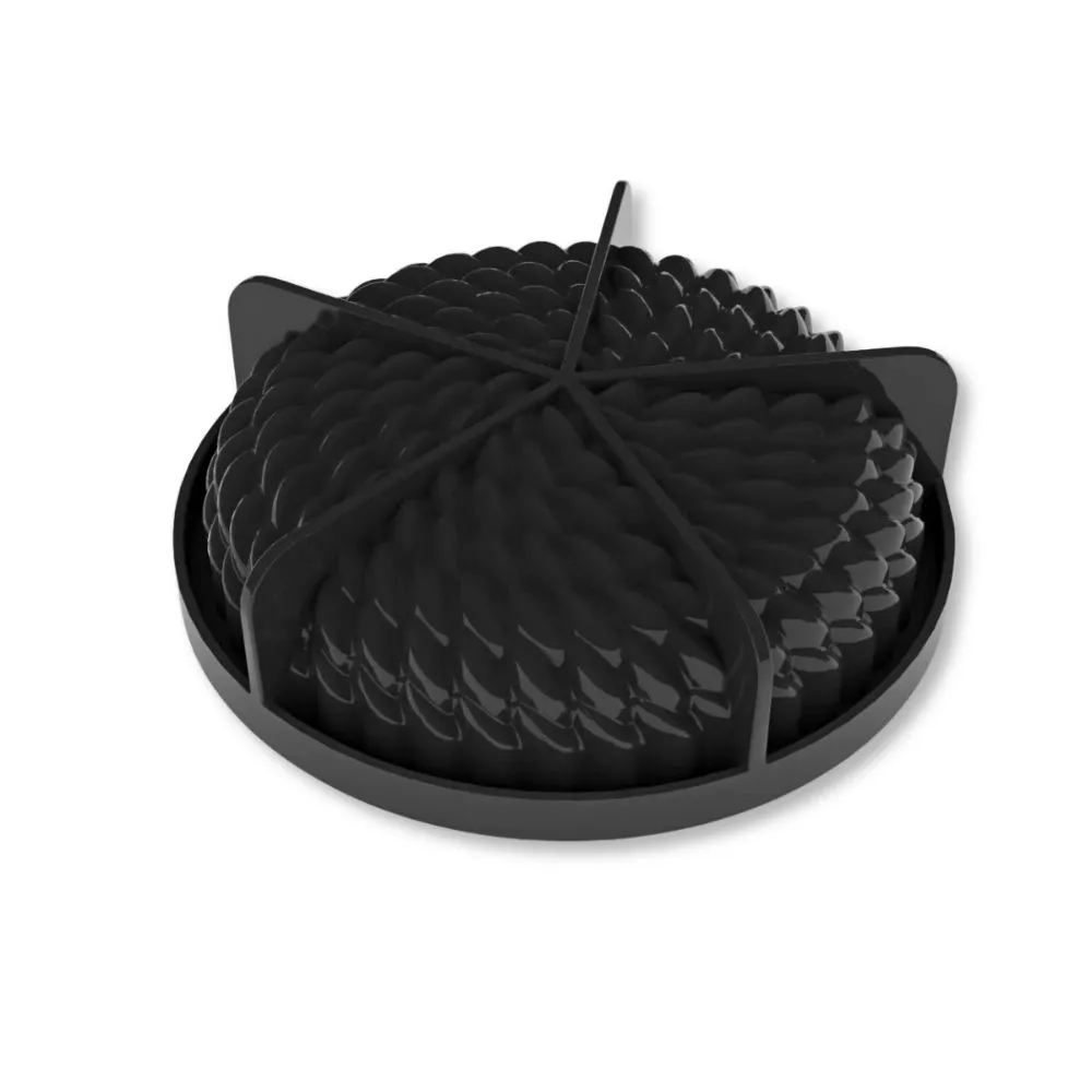 Cookie mold – flower-shaped, silicone. Cookie size: 18×4.5 cm, capacity – 960 ml.