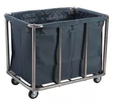 Rectangular laundry trolley