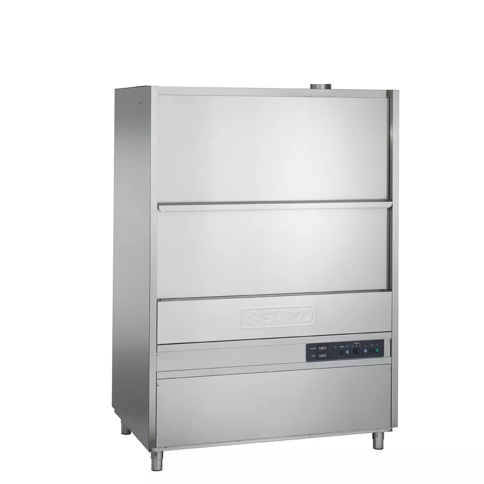 Dishwasher for kitchen utensils - mechanical control. Basket size - 126x80 cm.