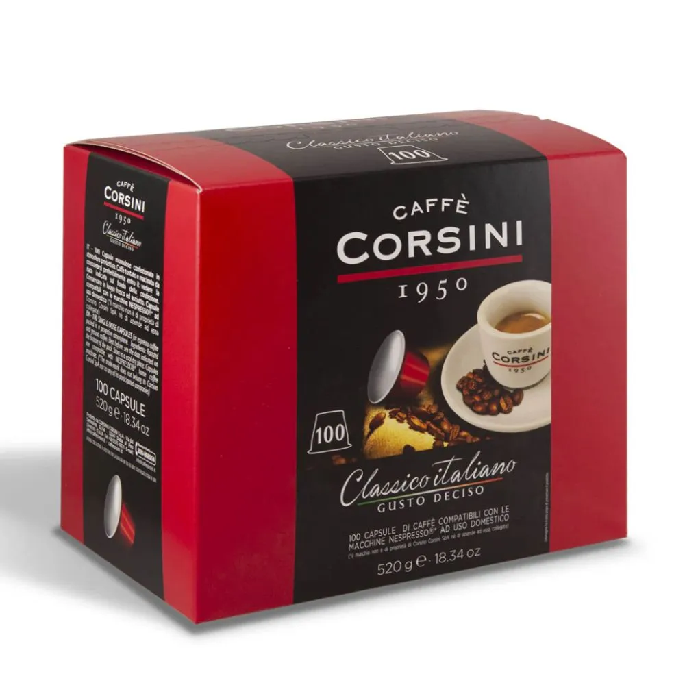 Coffee capsules. Intensity: 12/13. Packaging: 50 capsules. Model: Corsini Classico Italiano