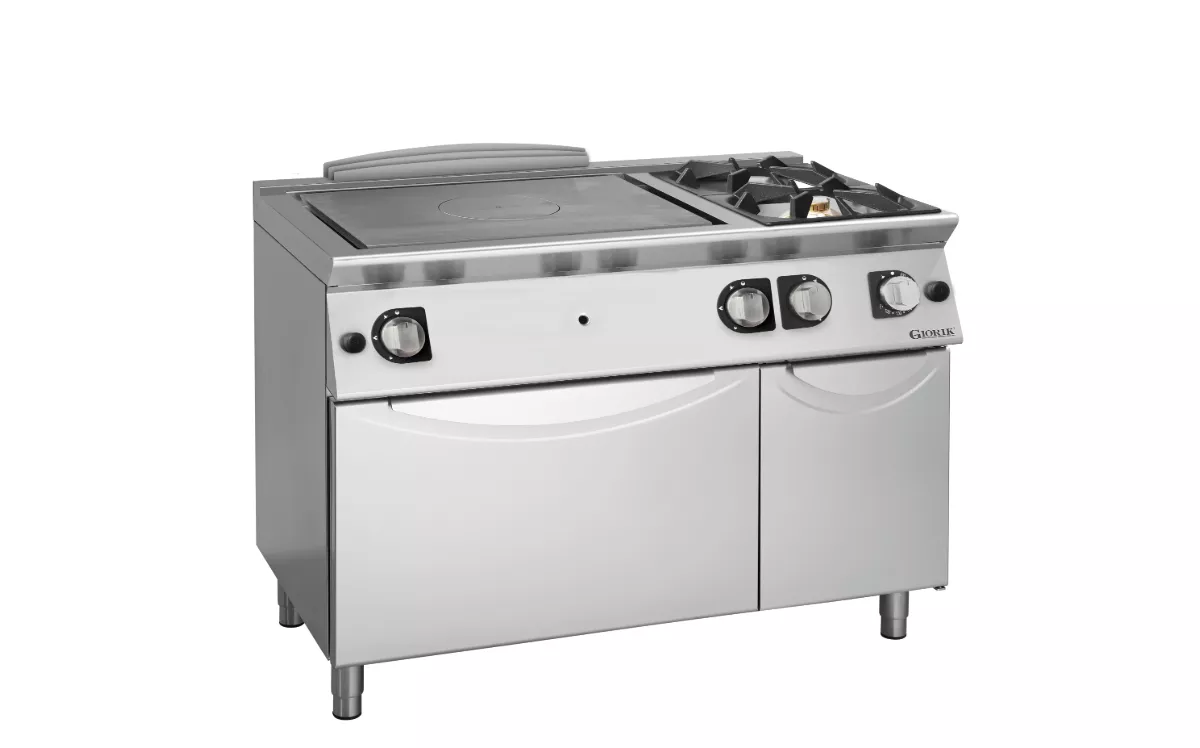 Солид топ газ и котлони газ - 2 горелки, фурна газ - GN 2/1 Солид топ газ и котлони газ - 2 горелки, фурна газ - GN 2/1