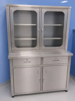 Vertical_medicine_cabinet_with_glass_doors_and_drawers._1