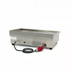 Електрическа скара  с 1/2 гладка плоча 1/2 оребрена. MGRILL Grill Half Grooved 74см. - 400V_3