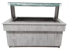 Block_table_-_metal_movable_structure,_Heating_bath_in_a_water_bath_entirely_made_of_stainless_sheet_metal_-_4xGN1/1._-_used_1