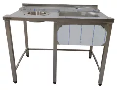 Worktop_by_the_wall,_1_sink_50/40/25,_chute_for_guiding_baskets_and_opening_for_waste_in_the_worktop_with_a_ring._-_used_0