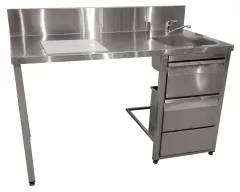 Worktop_with_1_sink_40/40/25,_depot_for_refrigerator,_1_opening_door_waste_container_under_the_sink._-_used_1