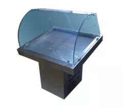 Refrigerated_display_case_for_fish_with_curved_glass_without_refrigeration_unit_0