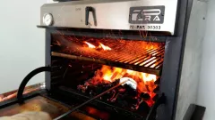 Фурна и барбекю на дървени въглища с падаща отваряема врата Pira 70 LUX_3