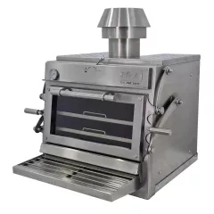 Pira_70_XL_SILVER_ED_charcoal_oven_and_barbecue_with_lift-open_door_0
