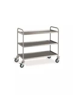 Waiter_trolley_-_three_shelves,_Completely_stainless_construction_0