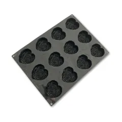 Форма за 12бр. сладки - “Обичам те“, силикон. Размер на сладка: 8х8х3,3см, капацитет - 140мл._1