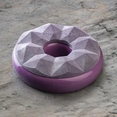 Форма за торта - Лувър, силикон. Размер на горна част: 17х2,3см, капацитет - 256мл. Размер на база: 18х4см, капацитет - 848мл._2